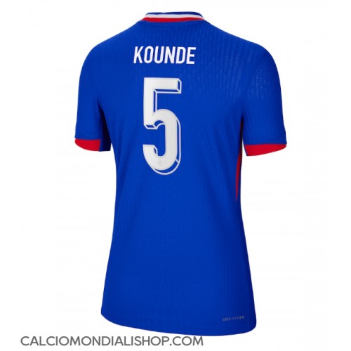 Maglie da calcio Francia Jules Kounde #5 Prima Maglia Femminile Europei 2024 Manica Corta